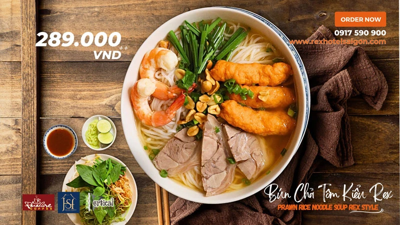 Bún chả tôm kiểu Rex