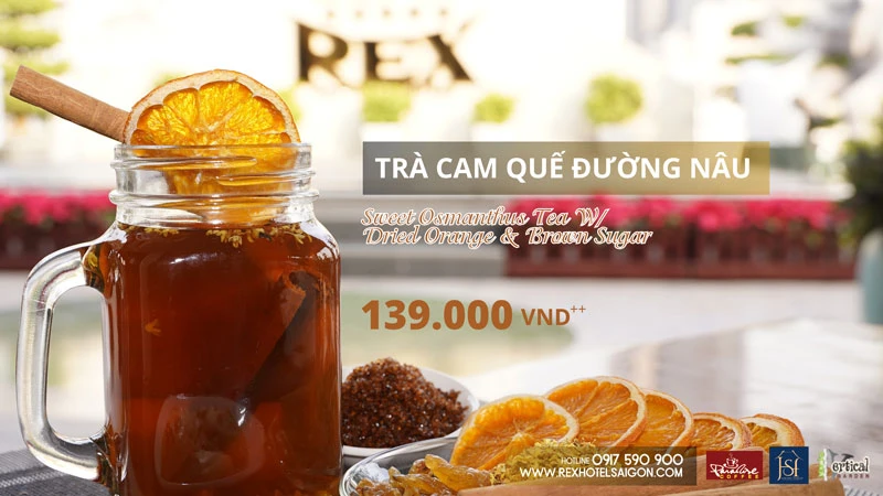 Trà cam quế đường nâu