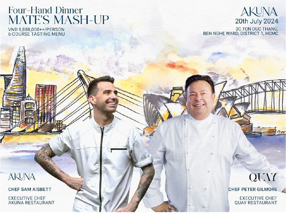 Đêm ẩm thực kết hợp giữa 2 đầu bếp Chef Sam Aisbett và Chef Peter Gilmore