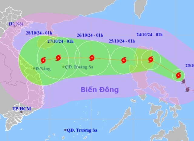 Bão Trami giật cấp 15, gây mưa to, sóng lớn miền Trung