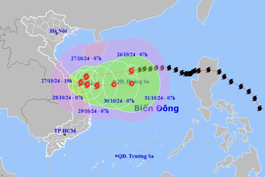 Bão Trà Mi giật cấp 14, gây mưa cực lớn ở Quảng Bình, Quảng Ngãi