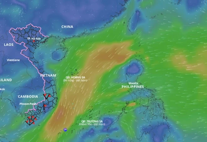 Xuất hiện vùng áp thấp ở Biển Đông, liệu có hình thành bão ngay đầu năm mới