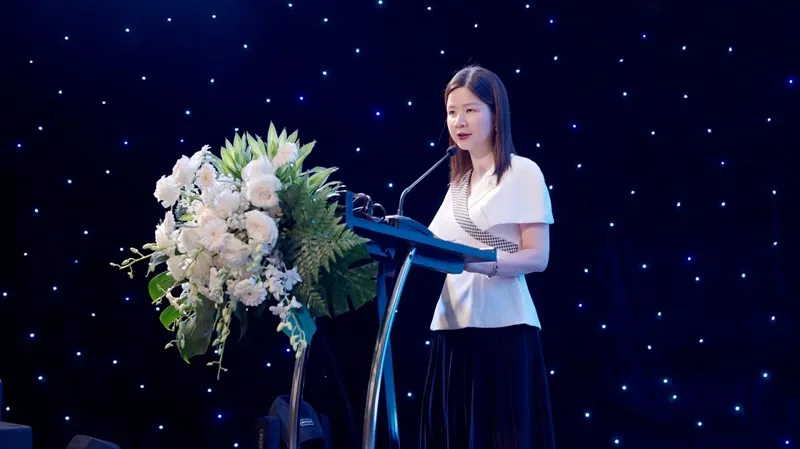 TS. Lê Thái Hà phát biểu khai mạc sự kiện, khẳng định tầm quan trọng của kết nối các bên liên quan để thúc đẩy phát triển bền vững thực chất trong ngành thủy sản Anh 1.jpg