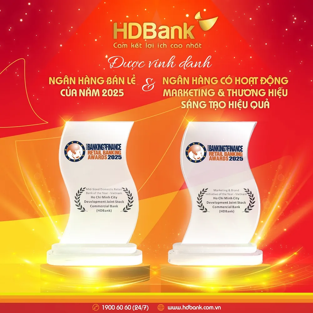 Hai giải thưởng quốc tế năm 2025 là những ghi nhận ý nghĩa trong hành trình 35 năm phát triển của HDBank Banking&Finance 6.jpg