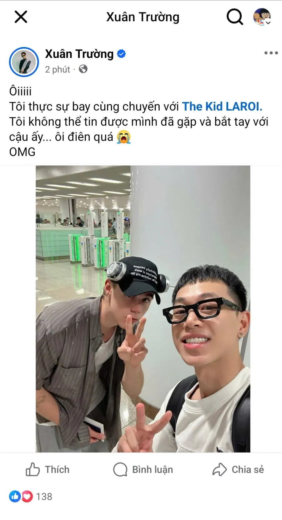 Double2T vô tình thành “fan may mắn” - ảnh FBNV A4.jpg