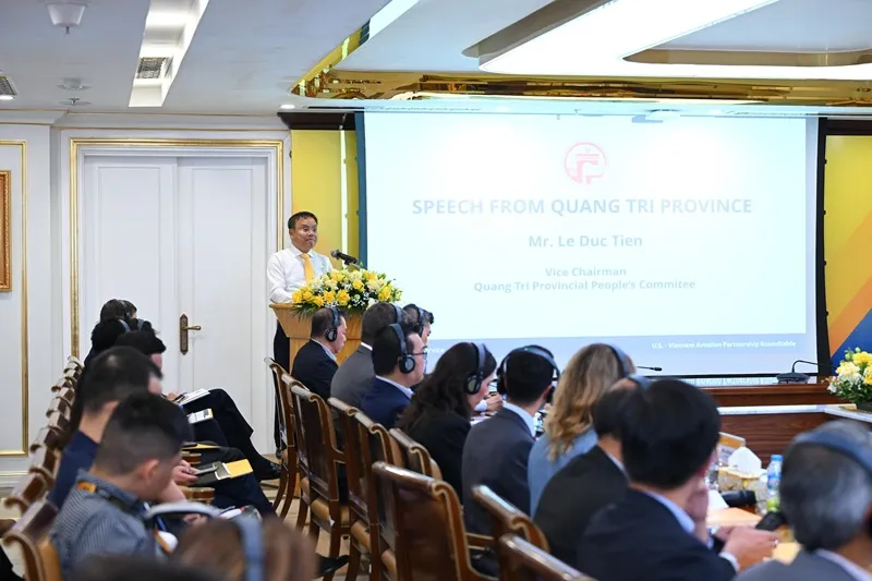 Phó Chủ tịch UBND tỉnh Quảng Trị Lê Đức Tiến khẳng định: “Sân bay Quảng Trị - bốn trong một” là chiến lược đột phá trong tương lai. TT1.jpg