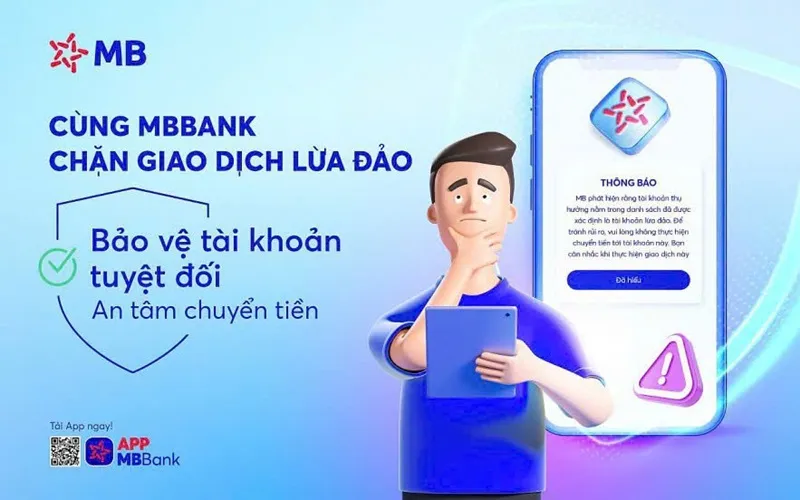 Bộ giải pháp App Protection trên App MBBank được thiết kế như một lớp bảo vệ tiên tiến trong hệ thống an ninh ngân hàng, đóng vai trò quan trọng trong việc bảo vệ thông tin cá nhân của khách hàng 1674011265031097346 (1).jpg