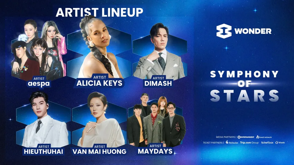 Alicia Keys, Aespa, Dimash cùng dàn sao Việt đổ bộ 8Wonder Winter 2025