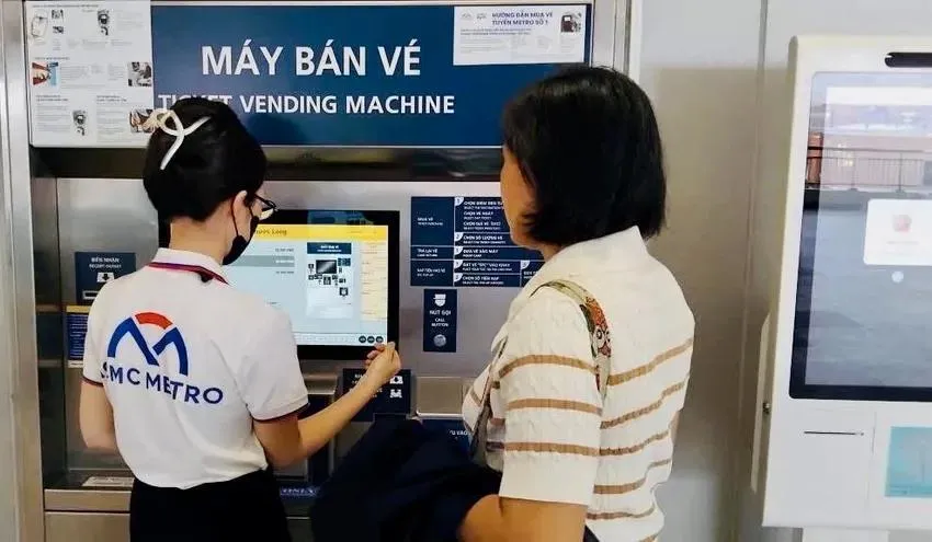 11 nhà ga tuyến metro số 1 ngừng các quầy bán vé giấy