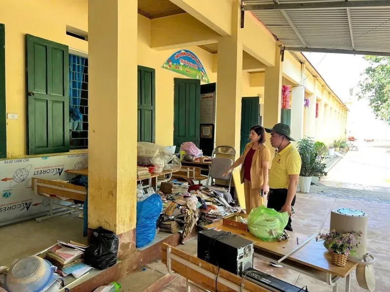 Quỹ Thiện Tâm hỗ trợ một trường học tại Thái Nguyên tái thiết hoạt động sau bão số 11.