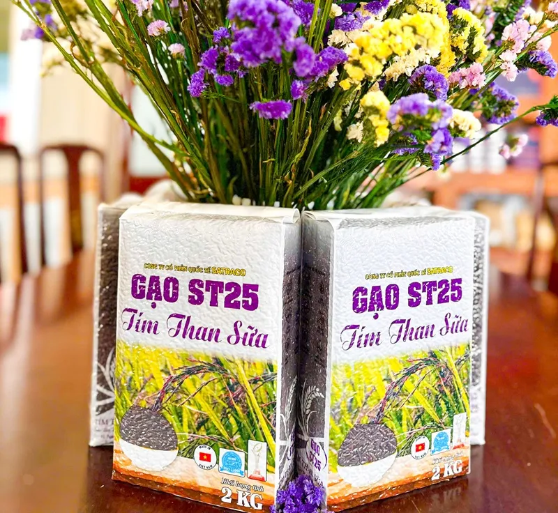 Ra mắt sản phẩm gạo ST25 tím than sữa