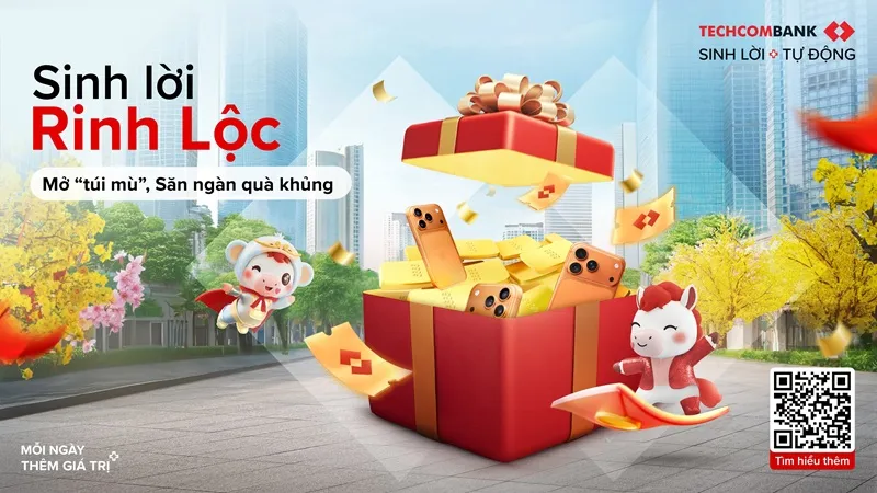 Techcombank ra mắt chương trình 'Sinh lời rinh lộc' nhân dịp Tết 2026