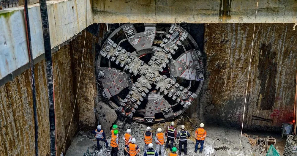 Hoàn thành 120 ngày khoan ngầm metro Nhổn - Ga Hà Nội