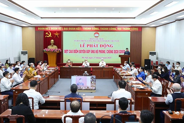 Lãnh đạo tỉnh Bình Dương phát động đợt cao điểm quyên góp ủng hộ phòng, chống dịch Covid-19 theo hình thức trực tuyến toàn quốc
