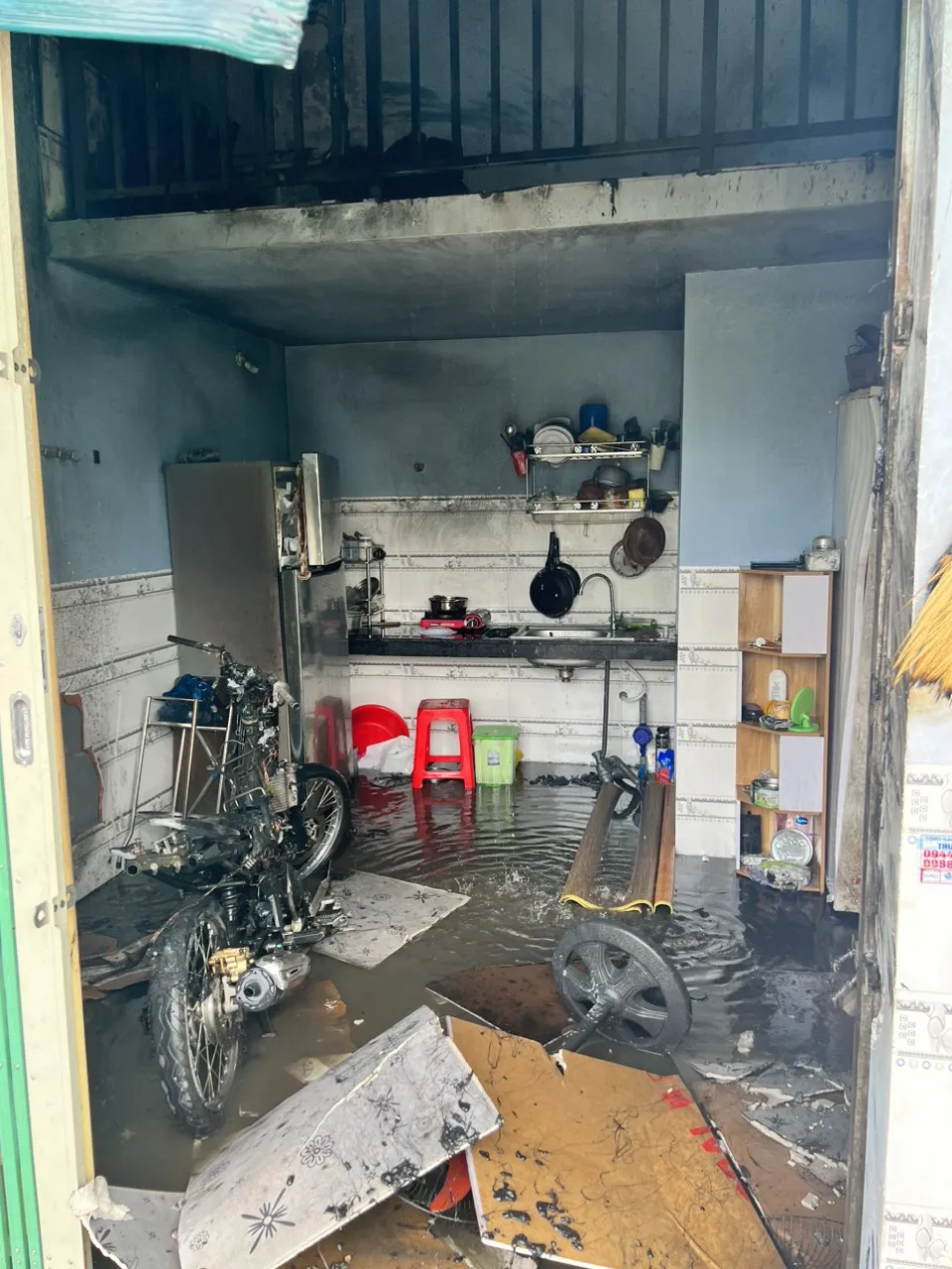 Bên trong căn phòng xảy ra vụ nổ Bên trong căn phòng xảy ra vụ nổ