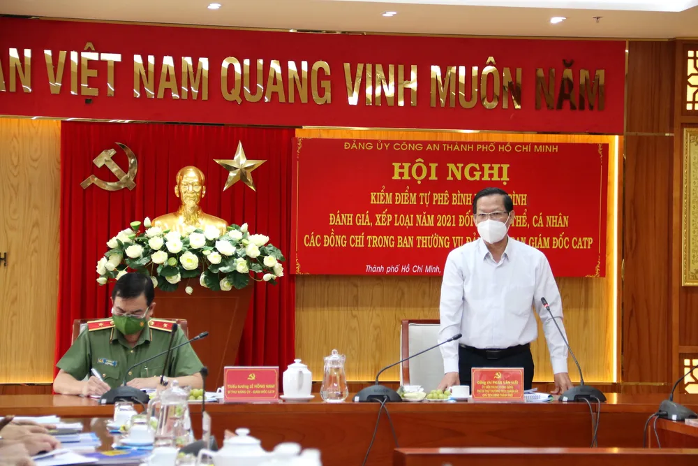 Chủ tịch UBND TPHCM Phan Văn Mãi làm việc với Ban Thường vụ Đảng ủy Công an TPHCM ảnh 1 Chủ tịch UBND TPHCM Phan Văn Mãi làm việc với Ban Thường vụ Đảng ủy Công an TPHCM ảnh 1