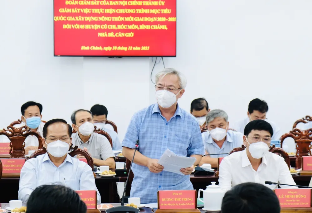 Trưởng Ban Nội chính Thành ủy TPHCM Lê Thanh Liêm: Sớm hoàn thành nhiệm vụ xây dựng nông thôn mới tại TPHCM ảnh 2