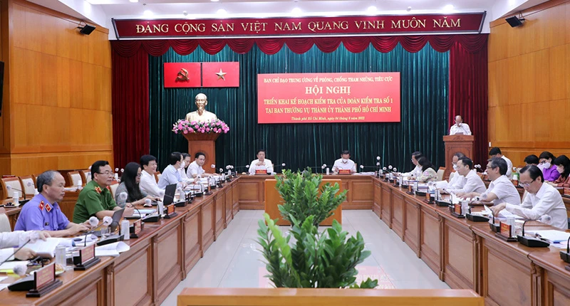 Ban Chỉ đạo Trung ương về phòng, chống tham nhũng, tiêu cực kiểm tra tại TPHCM ảnh 1 Ban Chỉ đạo Trung ương về phòng, chống tham nhũng, tiêu cực kiểm tra tại TPHCM ảnh 1