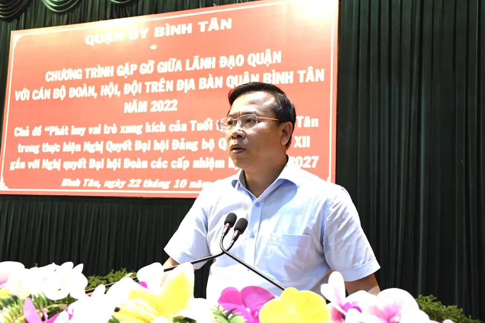 Lãnh đạo quận Bình Tân lắng nghe hiến kế của thanh thiếu nhi ảnh 2