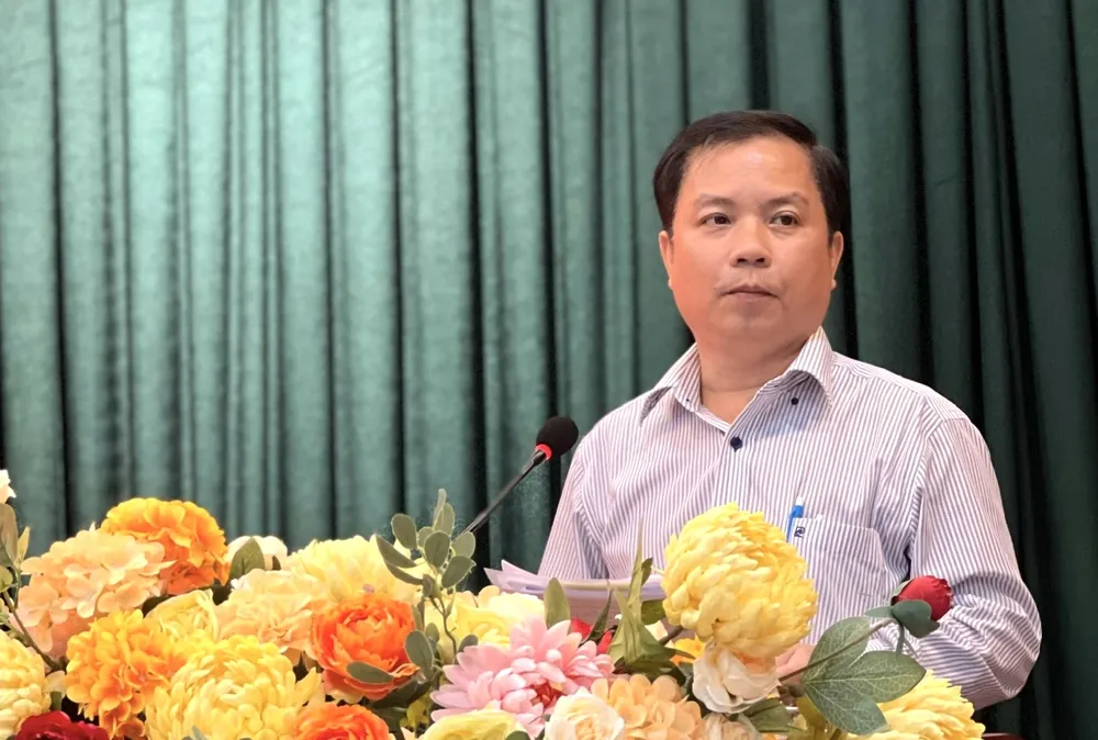 Bí thư Quận ủy quận 6 Ma Xuân Việt phát biểu tại hội nghị. Ảnh: THANH SANG Bí thư Quận ủy quận 6 Ma Xuân Việt phát biểu tại hội nghị. Ảnh: THANH SANG