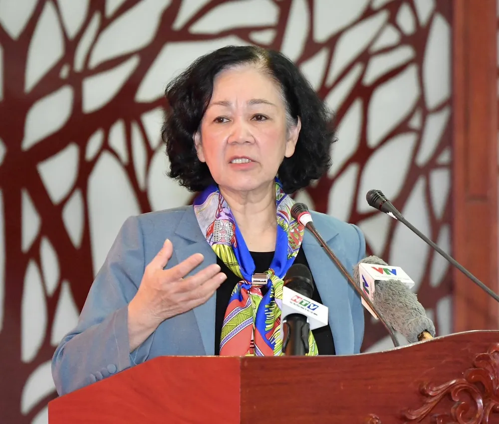 Trưởng Ban Tổ chức Trung ương Trương Thị Mai ghi nhận, đánh giá cao những kết quả nổi bật trong công tác xây dựng Đảng của TPHCM trong năm 2022. Ảnh: VIỆT DŨNG Trưởng Ban Tổ chức Trung ương Trương Thị Mai ghi nhận, đánh giá cao những kết quả nổi bật trong công tác xây dựng Đảng của TPHCM trong năm 2022. Ảnh: VIỆT DŨNG