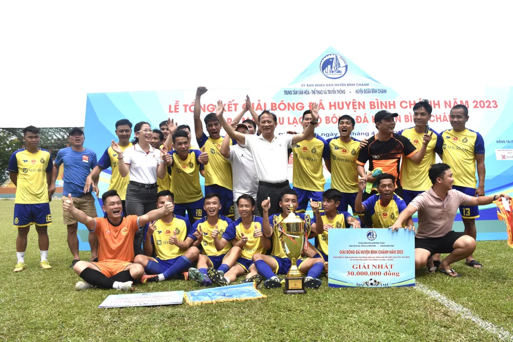 Đội bóng đá xã Lê Minh Xuân vô địch giải đấu Đội bóng đá xã Lê Minh Xuân vô địch giải đấu