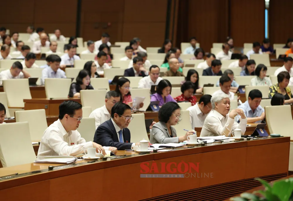 Đại biểu Quốc hội dự phiên chiều 22-5. Ảnh: QUANG PHÚC