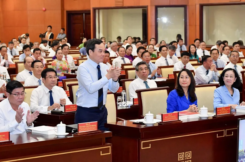 Phó Thủ tướng Trần Lưu Quang dự hội nghị. Ảnh: VIỆT DŨNG