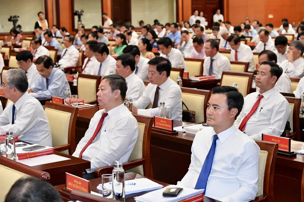 Đại biểu dự hội nghị sơ kết. Ảnh: VIỆT DŨNG Đại biểu dự hội nghị sơ kết. Ảnh: VIỆT DŨNG