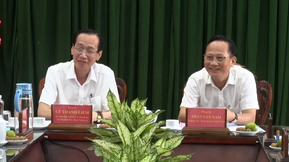 Trưởng Ban Nội chính Thành ủy TPHCM Lê Thanh Liêm chủ trì buổi kiểm tra. Ảnh: THANH BÌNH