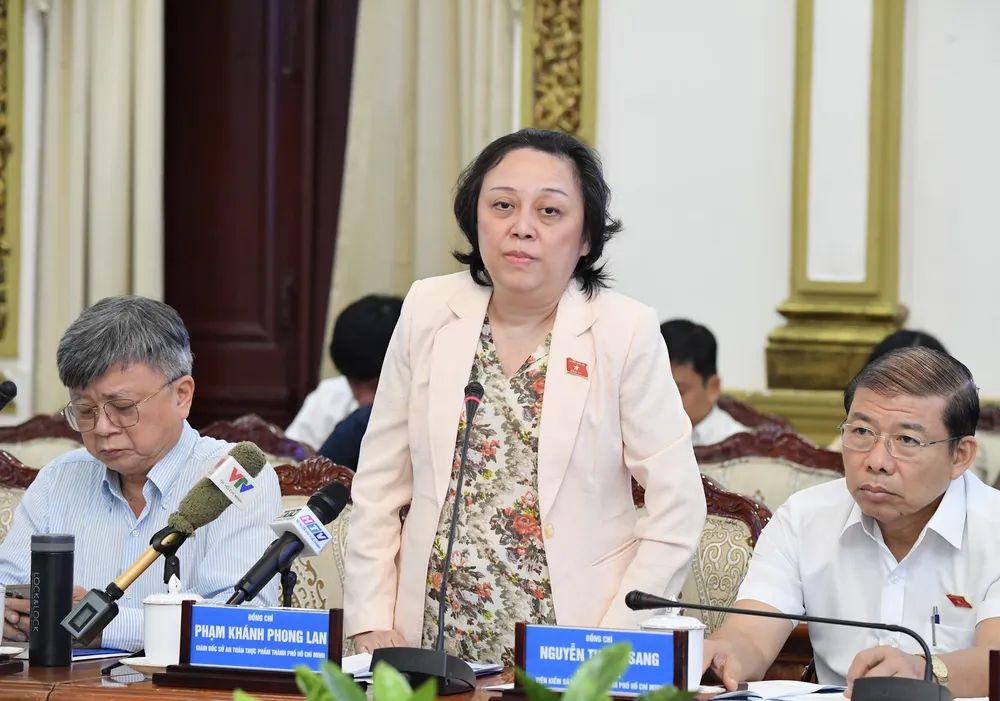 ĐBQH Phạm Khánh Phong Lan phát biểu. Ảnh: VIỆT DŨNG