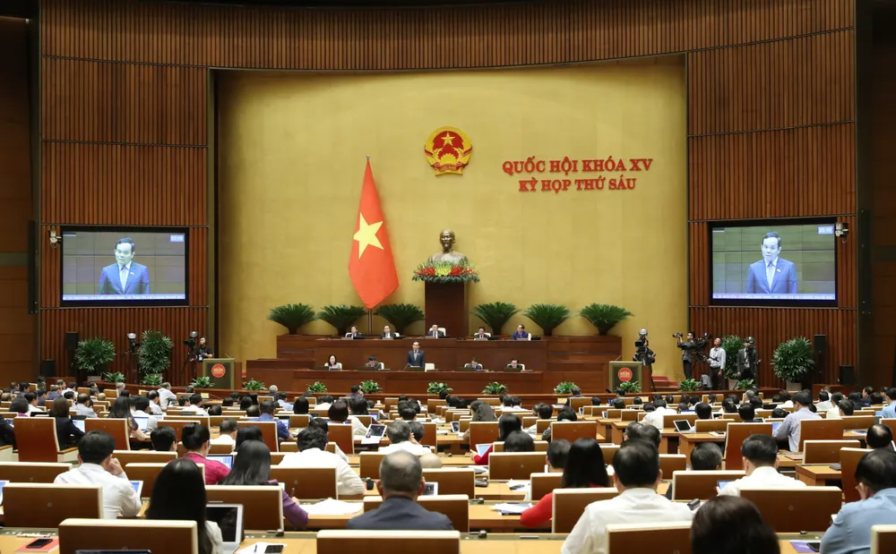 Phiên chất vấn và trả lời chất vấn chiều 7-11. Ảnh: QUANG PHÚC