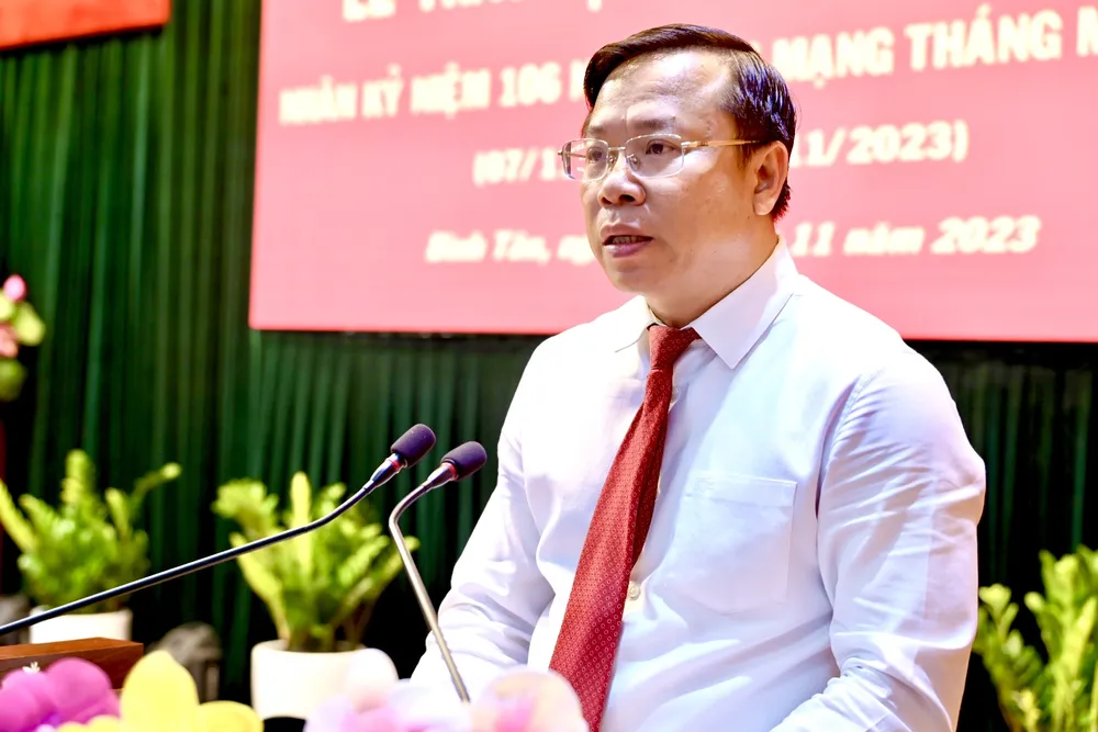 Bí thư Quận ủy quận Bình Tân Huỳnh Khắc Điệp. Ảnh: VĂN MINH