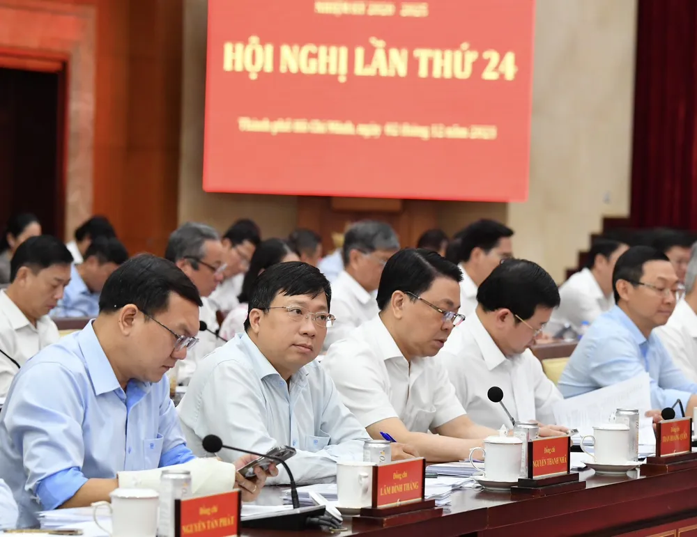 Lãnh đạo các sở ngành dự hội nghị. Ảnh: VIỆT DŨNG Lãnh đạo các sở ngành dự hội nghị. Ảnh: VIỆT DŨNG