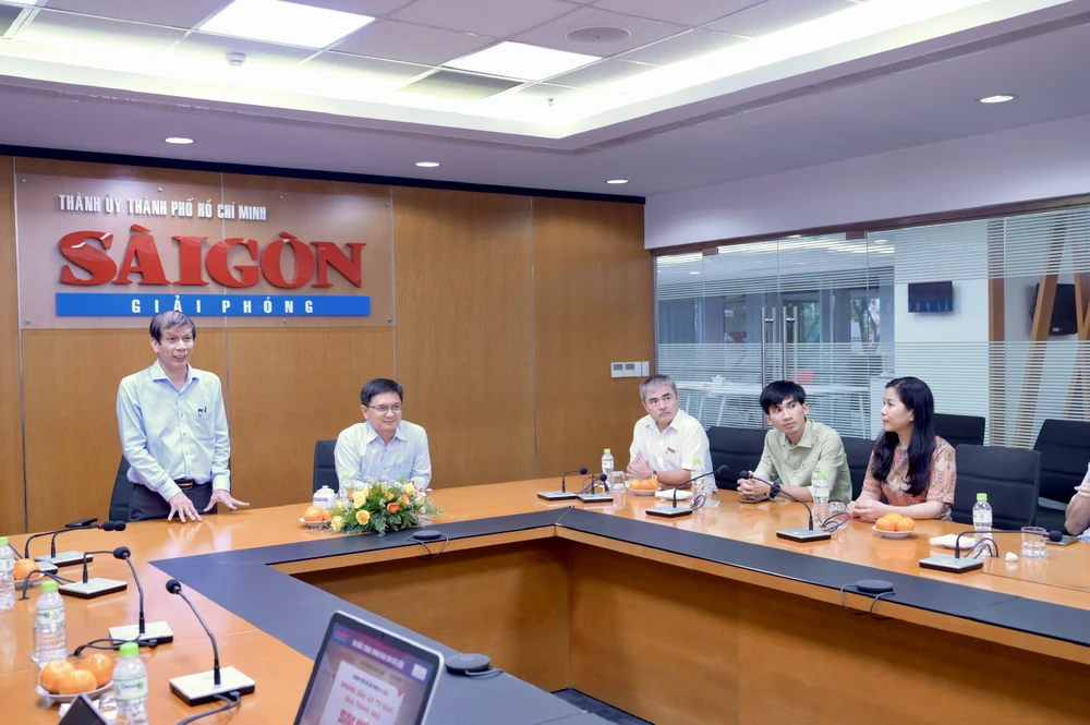 Phó Tổng Biên tập Phụ trách Báo SGGP Nguyễn Khắc Văn phát biểu. Ảnh: LÊ MINH 69283953d4ec67b23efd.jpg