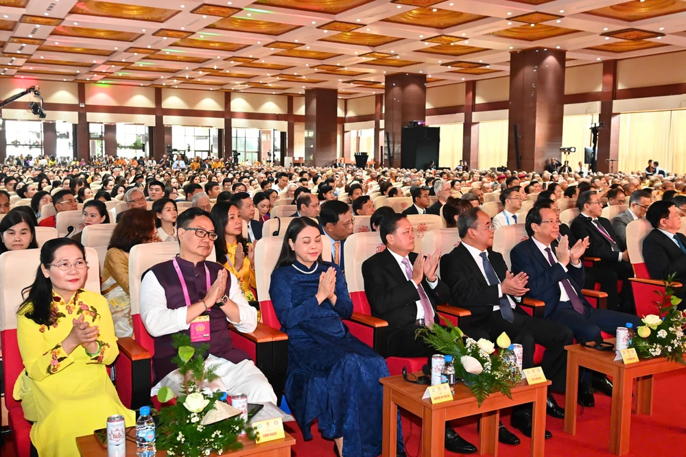 Đại biểu dự Đại lễ Vesak Liên hợp quốc 2025. Ảnh: VIỆT DŨNG 460ebce6f9064b581217.jpg