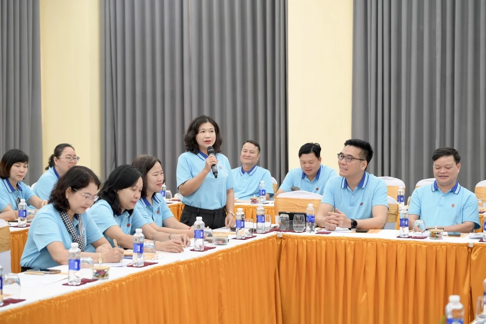 Chủ nhiệm UBKT Quận ủy quận 1 Lê Thị Lan Chi phát biểu. Ảnh: VĂN MINH IMG_3533.jpeg