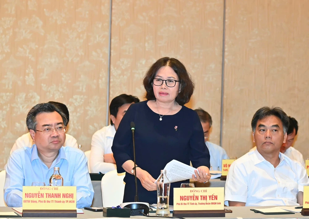 Phó Bí thư Thường trực Tỉnh ủy Bà Rịa - Vũng Tàu Nguyễn Thị Yến phát biểu. Ảnh: VIỆT DŨNG f1cc41f13d9788c9d186.jpg