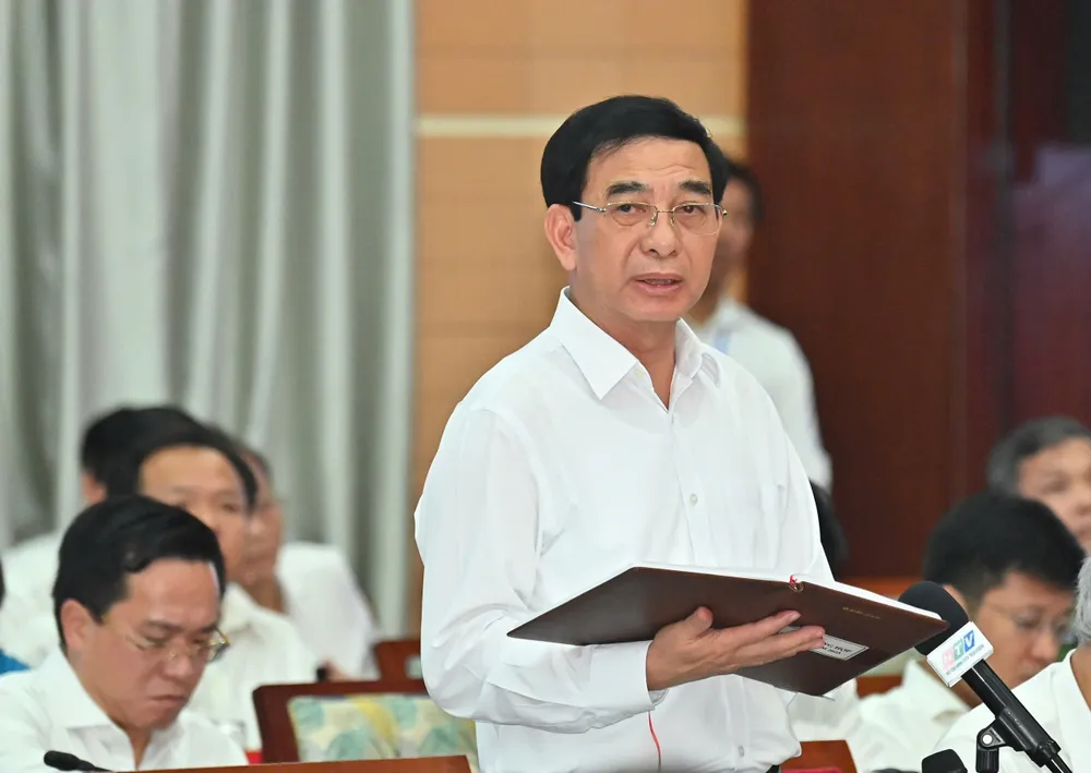 Đại tướng Phan Văn Giang, Ủy viên Bộ Chính trị, Bộ trưởng Bộ Quốc phòng phát biểu. Ảnh: VIỆT DŨNG 27d0b7ccedaf5af103be.jpg