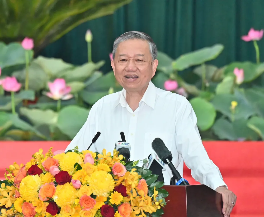 Tổng Bí thư Tô Lâm phát biểu kết luận. Ảnh: VIỆT DŨNG 315d304d6a2edd70843f.jpg