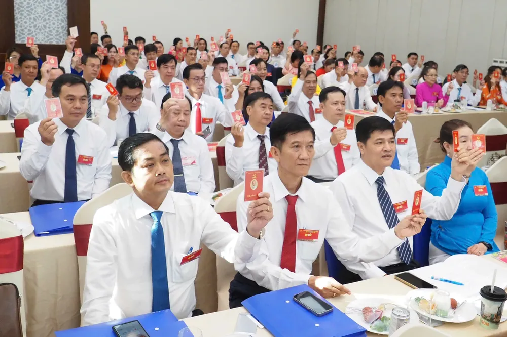 Đại biểu dự đại hội. Ảnh: HOÀNG HÙNG ab1c5c706281d5df8c906.jpg