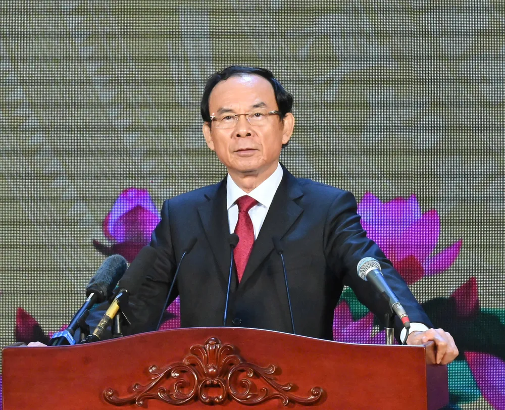 Bí thư Thành ủy TPHCM Nguyễn Văn Nên tiếp thu các ý kiến chỉ đạo của Tổng Bí thư Tô Lâm. Ảnh: VIỆT DŨNG 8dac663e88ab3ff566ba.jpg