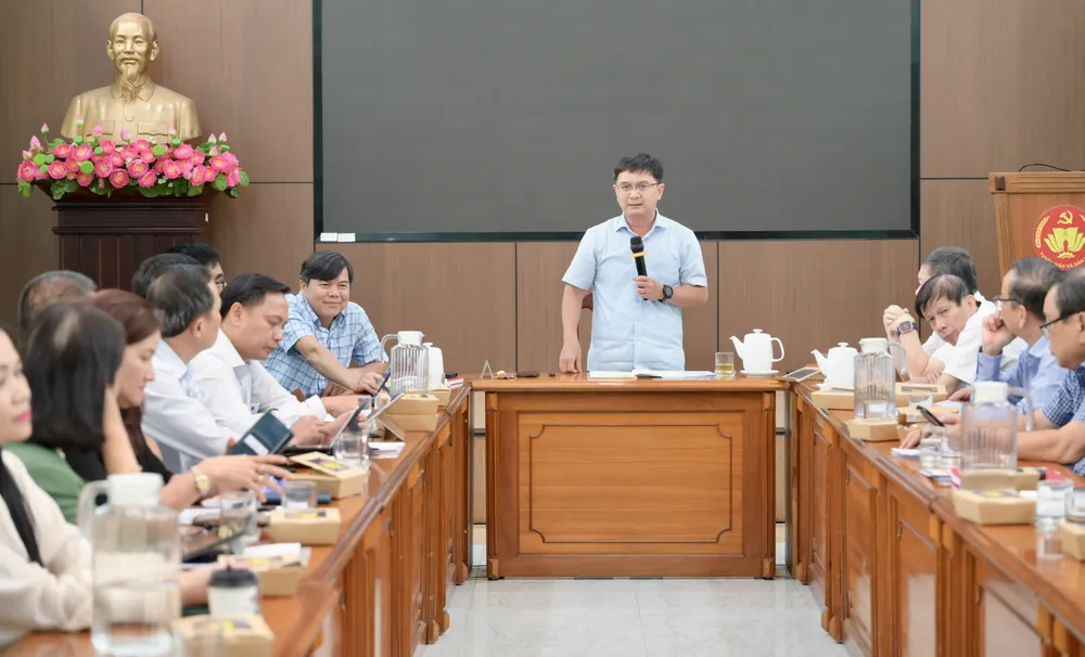 Trưởng Ban Tuyên giáo và Dân vận Thành ủy TPHCM Nguyễn Mạnh Cường phát biểu. Ảnh: VĂN MINH DSC_4523.jpeg