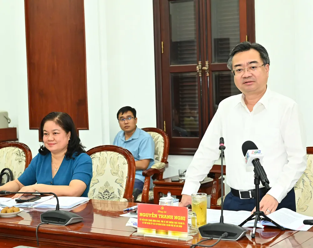 Đồng chí Nguyễn Thanh Nghị kết luận buổi làm việc. Ảnh: VIỆT DŨNG 4eb2a1d0e5ed6cb335fc.jpg