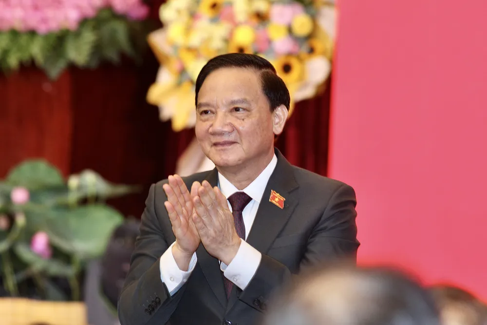 Phó Chủ tịch Quốc hội Nguyễn Khắc Định đến dự chương trình họp mặt. Ảnh: DŨNG PHƯƠNG d96a8e57d00b70360517e25d4bd3a14a.jpeg