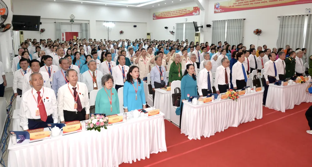 Đại hội đại biểu Đảng bộ phường Xuân Hòa lần thứ I, nhiệm kỳ 2025-2030. Ảnh: VĂN MINH DSC_8552.jpeg