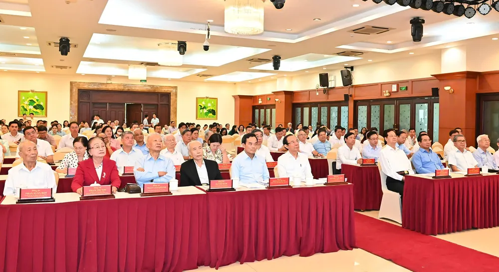 Các đại biểu dự hội nghị tại điểm cầu TPHCM. Ảnh: VIỆT DŨNG 65b033be8e04055a5c15.jpg
