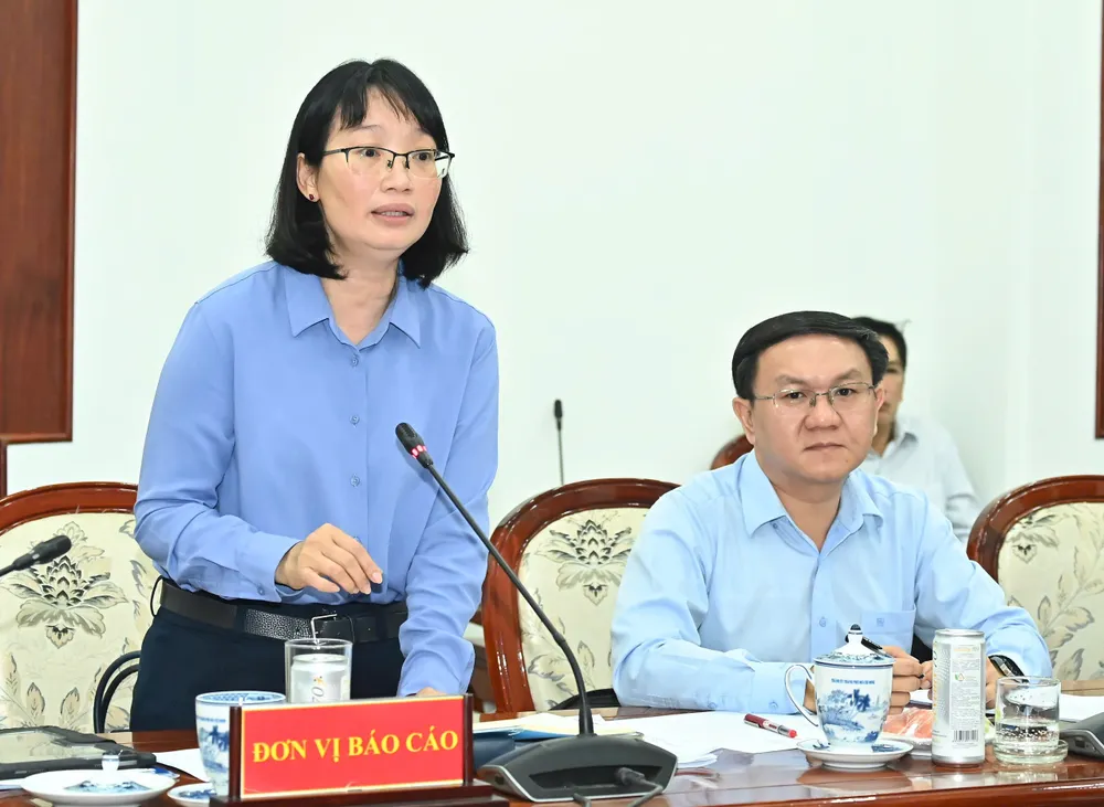 Phó Chủ tịch UBND TPHCM Trần Thị Diệu Thúy phát biểu. Ảnh: VIỆT DŨNG IMG_5489.jpeg