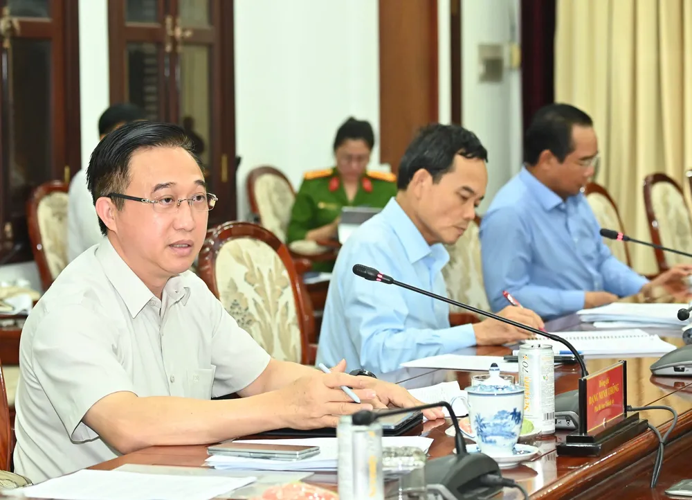 Phó Bí thư Thành ủy TPHCM Đặng Minh Thông phát biểu. Ảnh: VIỆT DŨNG IMG_5497.jpeg