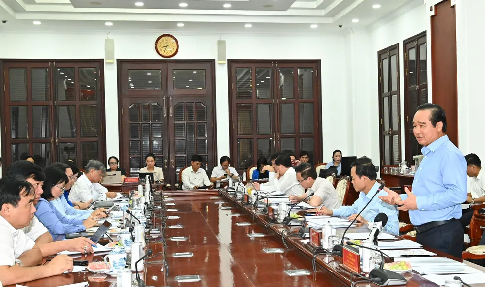Chủ tịch UBND TPHCM Nguyễn Văn Được phát biểu. Ảnh: VIỆT DŨNG IMG_5505.jpeg